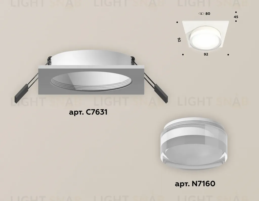 Встраиваемый светильник Ambrella Light Techno XC7631043 (C7631, N7160) XC7631043