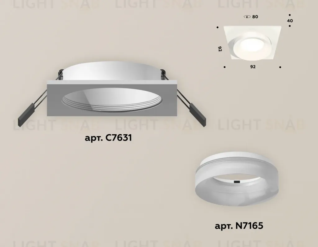 Встраиваемый светильник Ambrella Light Techno XC7631044 (C7631, N7165) XC7631044