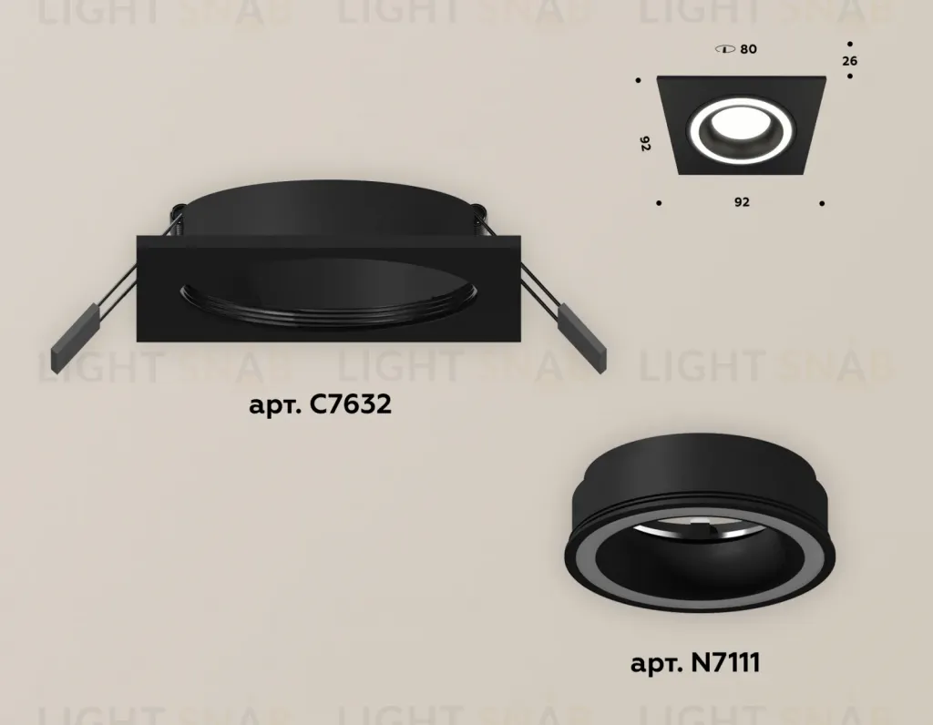 Встраиваемый светильник Ambrella Light Techno XC7632040 (C7632, N7111) XC7632040