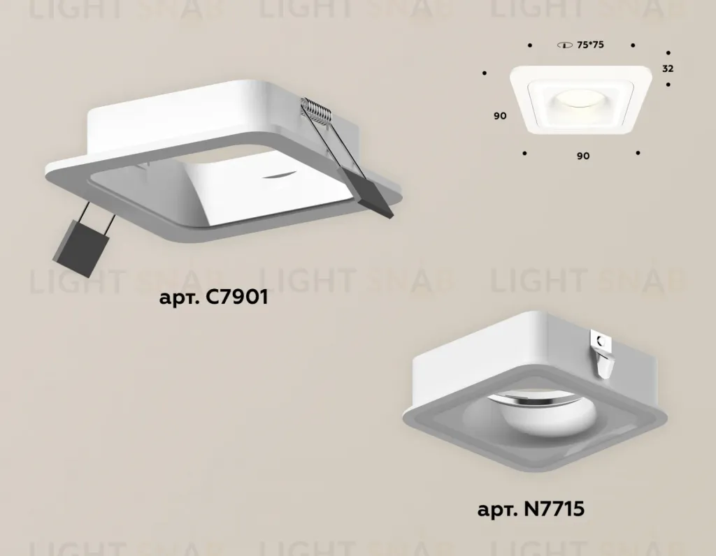 Встраиваемый светильник Ambrella Light Techno XC7901011 (C7901, N7715) XC7901011