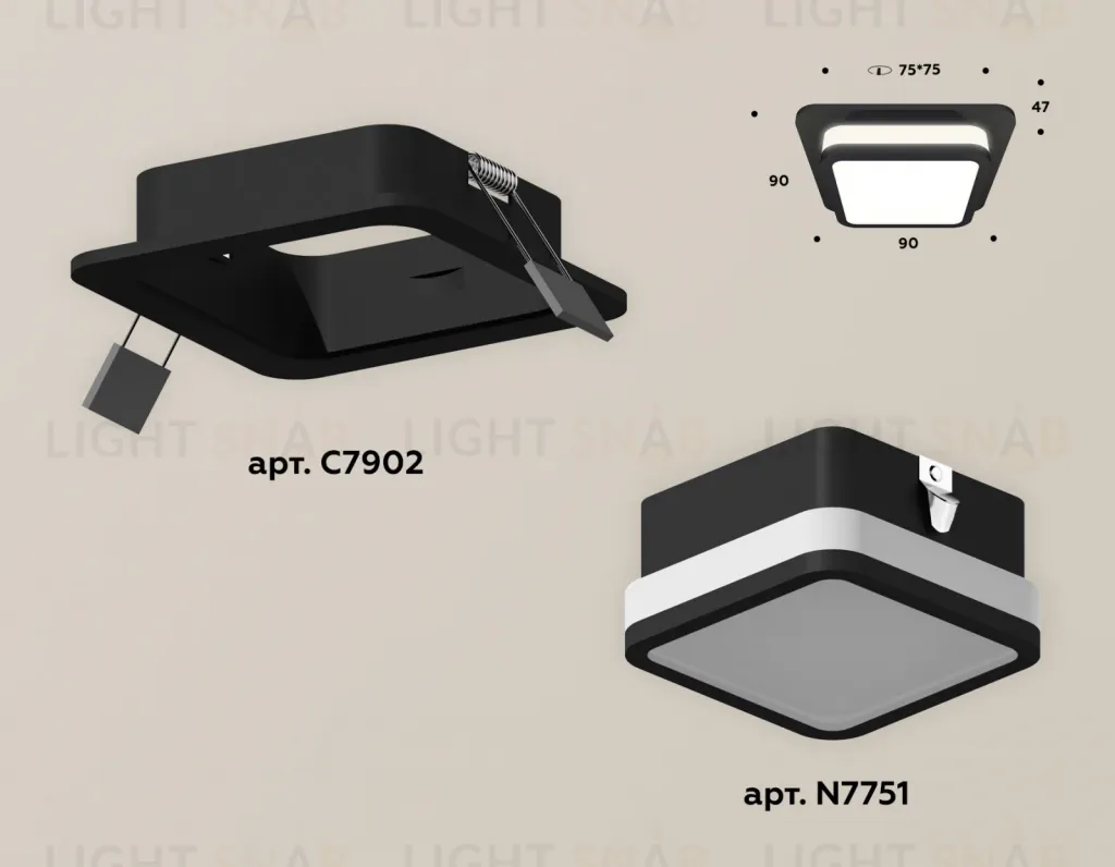 Встраиваемый светильник Ambrella Light Techno XC7902012 (C7902, N7751) XC7902012