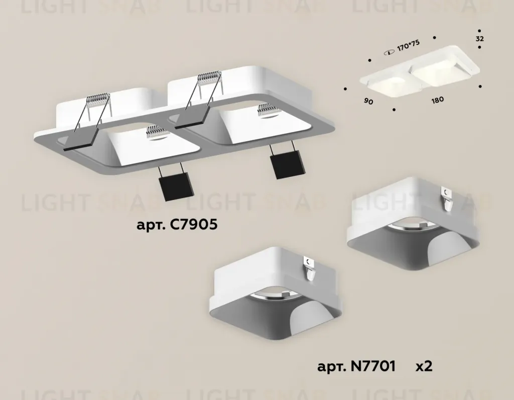 Встраиваемый светильник Ambrella Light Techno XC7905001 (C7905, N7701) XC7905001