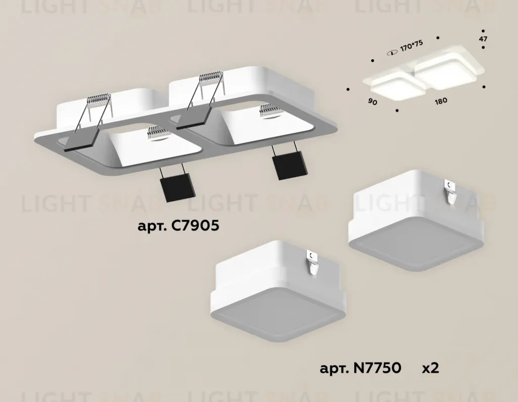 Встраиваемый светильник Ambrella Light Techno XC7905012 (C7905, N7750) XC7905012