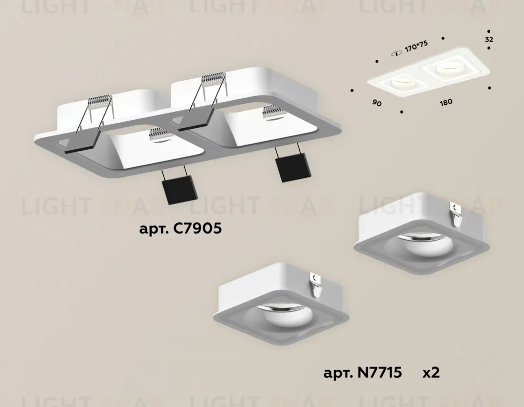 Встраиваемый светильник Ambrella Light Techno XC7905011 (C7905, N7715) XC7905011