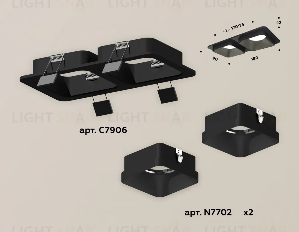 Встраиваемый светильник Ambrella Light Techno XC7906002 (C7906, N7702) XC7906002