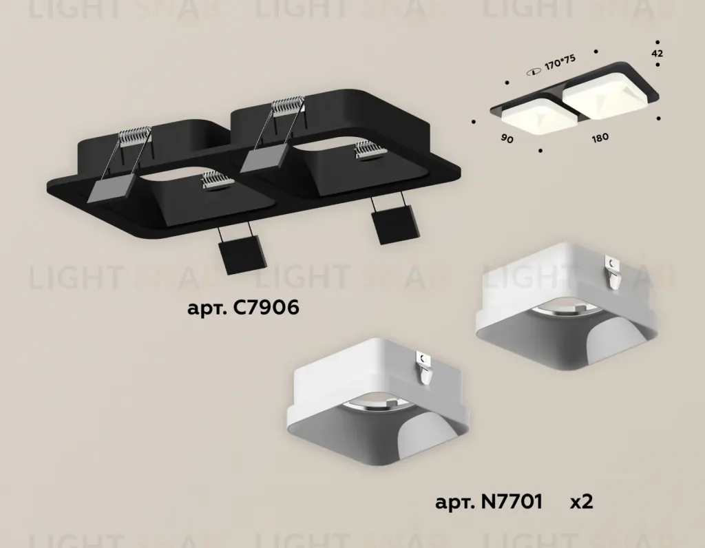 Встраиваемый светильник Ambrella Light Techno XC7906001 (C7906, N7701) XC7906001