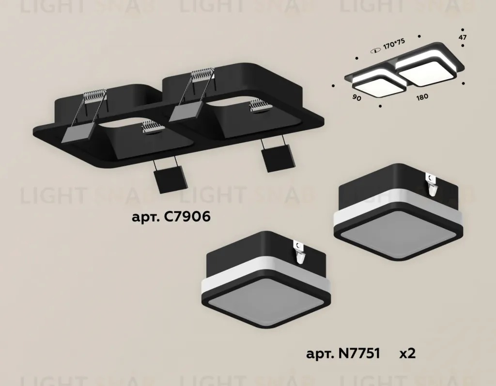Встраиваемый светильник Ambrella Light Techno XC7906012 (C7906, N7751) XC7906012