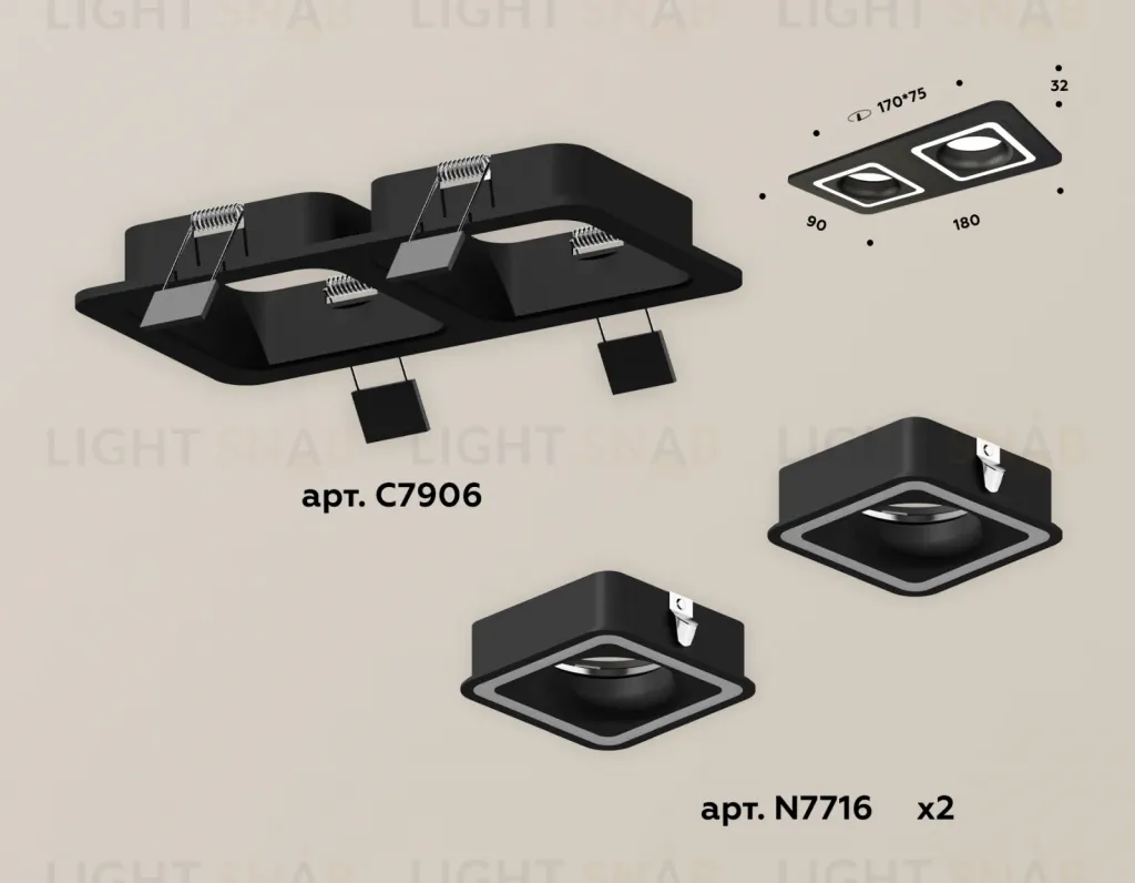 Встраиваемый светильник Ambrella Light Techno XC7906011 (C7906, N7716) XC7906011