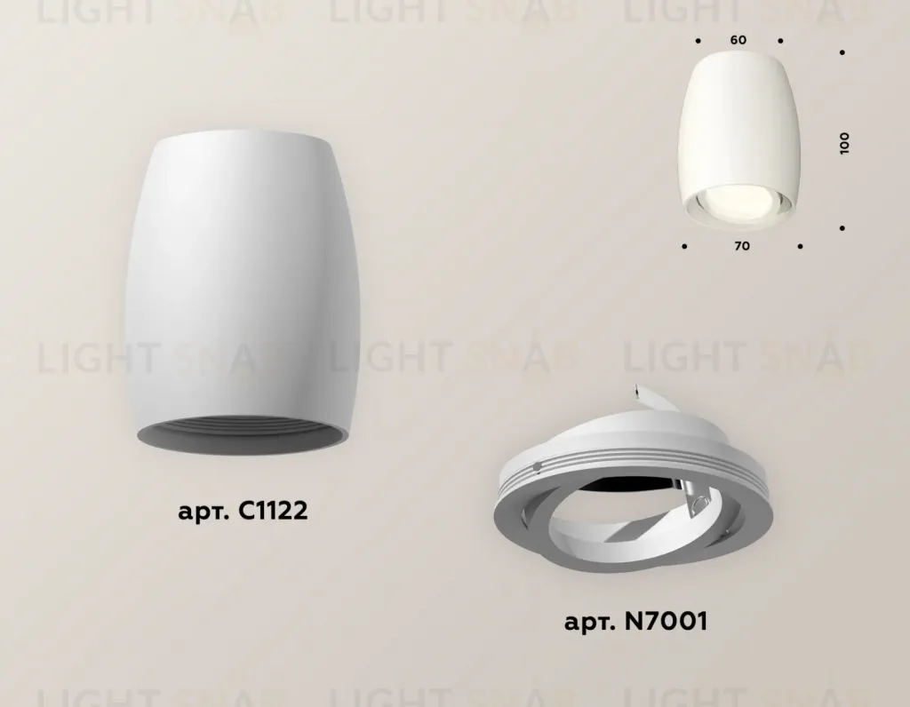 Накладной поворотный светильник Ambrella Light Techno XS1122001 (C1122, N7001) XS1122001