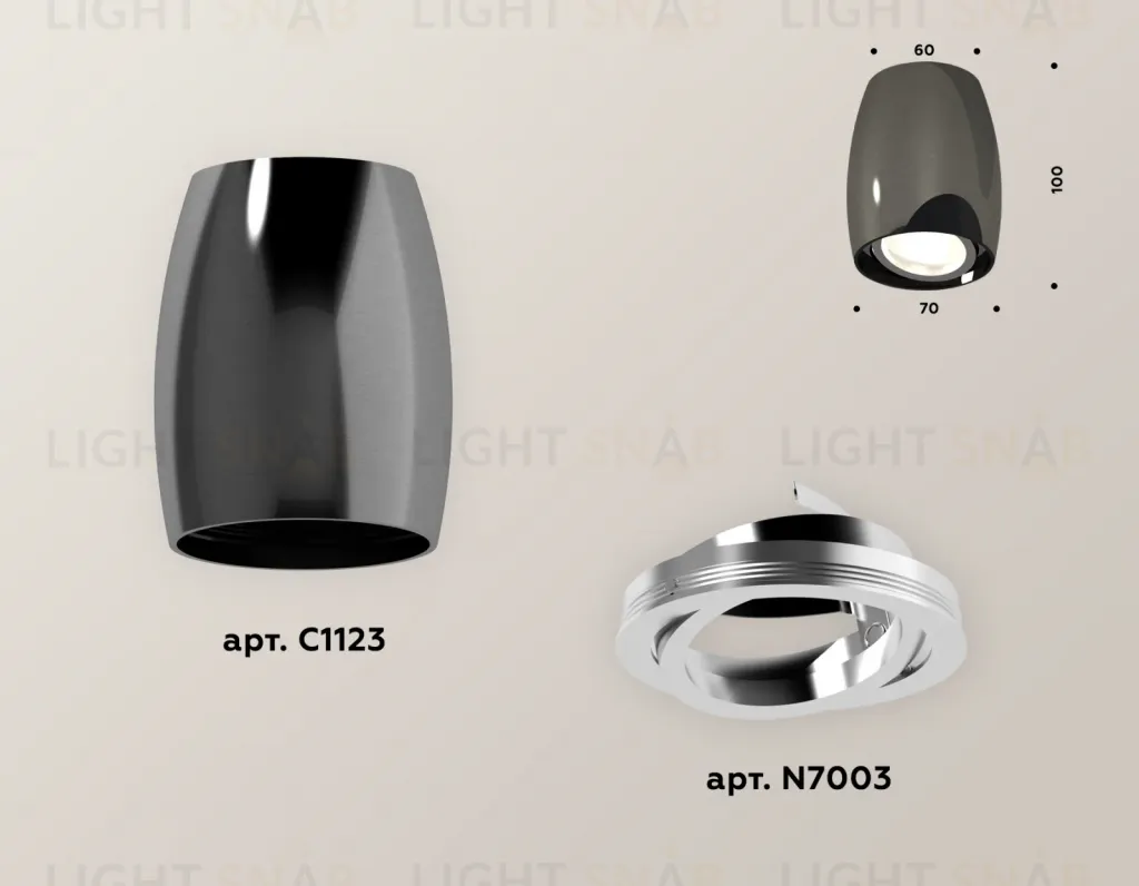 Накладной поворотный светильник Ambrella Light Techno XS1123001 (C1123, N7003) XS1123001