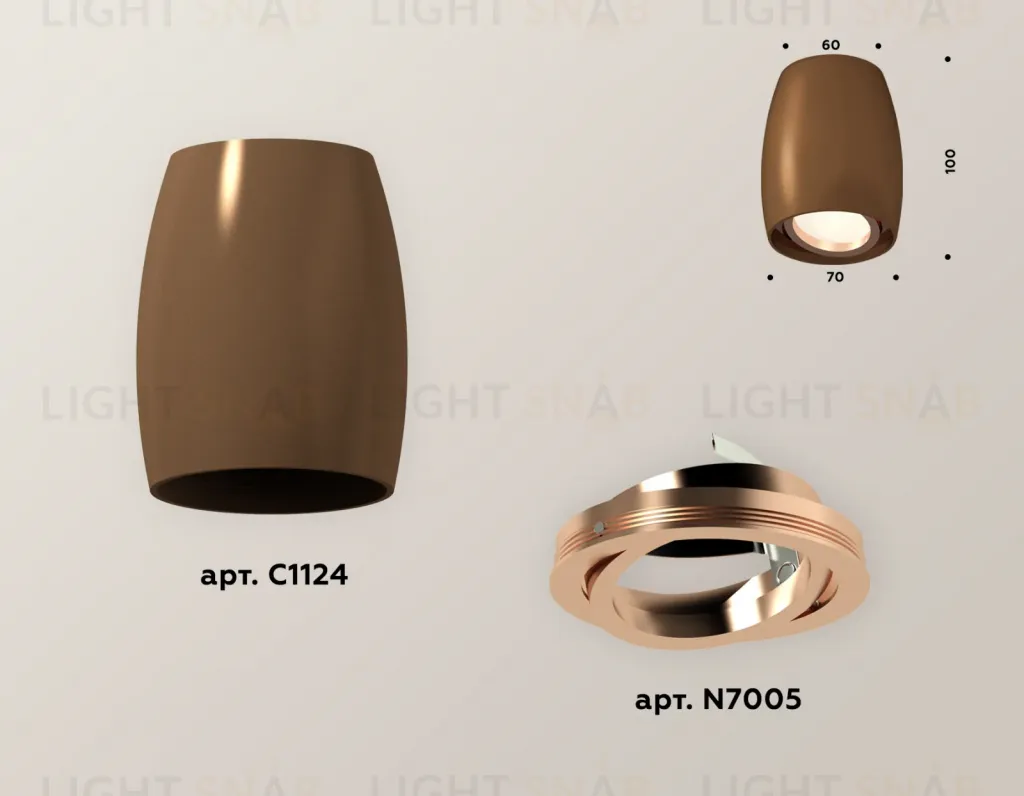 Накладной поворотный светильник Ambrella Light Techno XS1124001 (C1124, N7005) XS1124001