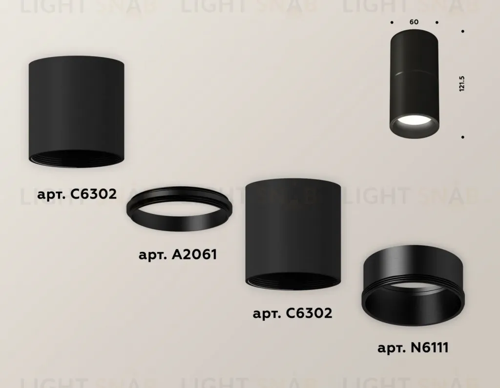 Накладной светильник Ambrella Light Techno XS6302080 (C6302, A2061, N6111) XS6302080