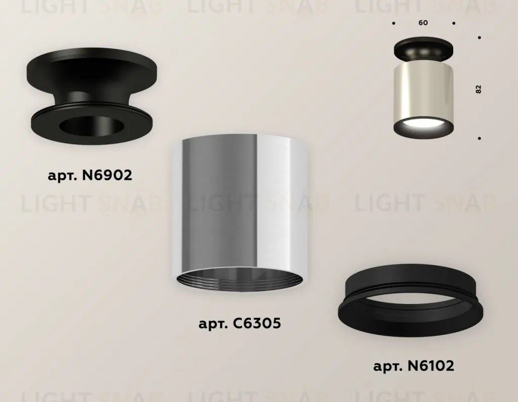 Накладной светильник Ambrella Light Techno XS6305060 (N6902, C6305, N6102) XS6305060