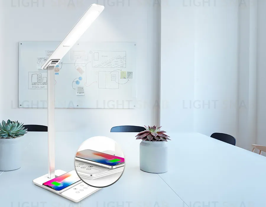 Настольная лампа с беспроводной зарядкой и USB портом Ambrella Light Desk DE581 DE581