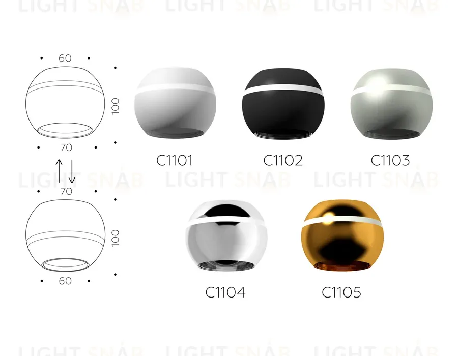 Корпус светильника накладной Ambrella Light DIY Spot C1105 C1105