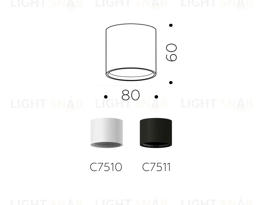 Корпус светильника накладной Ambrella Light DIY Spot C7510 C7510