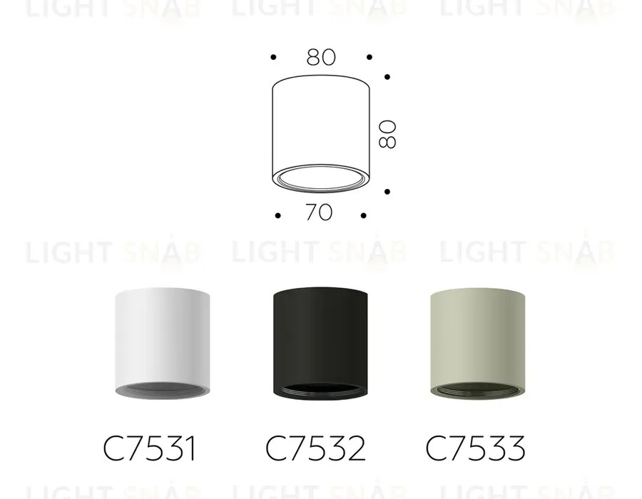 Корпус светильника накладной Ambrella Light DIY Spot C7533 C7533