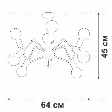Потолочная люстра Vitaluce V4897-1/8PL V4897-1/8PL