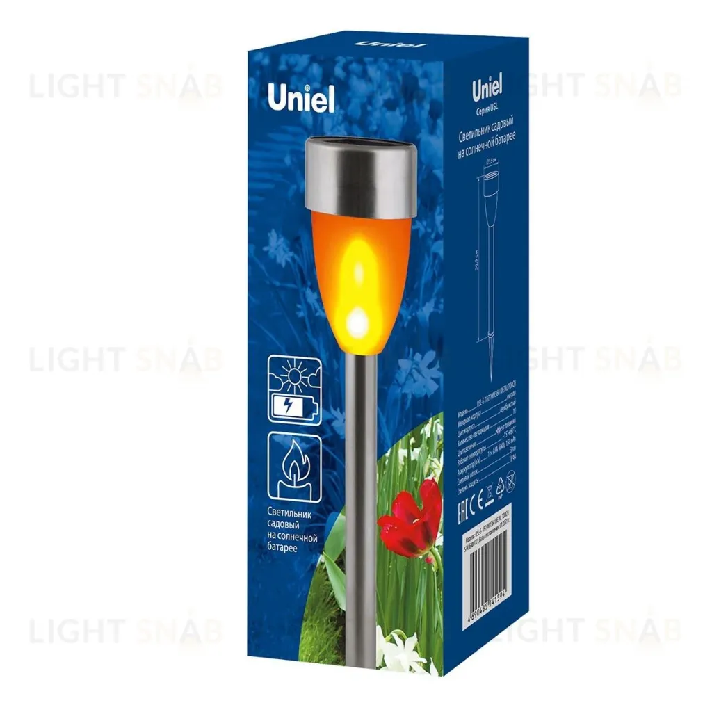 Светильник на солнечных батареях Uniel Special USL-S-187/MM360 Metal Torch UL-00007926 USL-S-187/MM360 Metal Torch