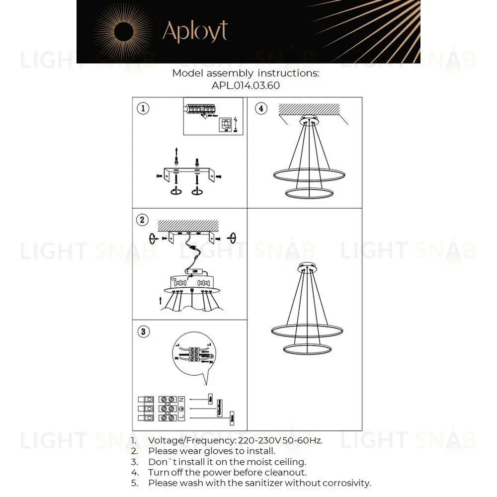 Подвесная люстра Aployt Lunet APL.014.03.60 APL.014.03.60