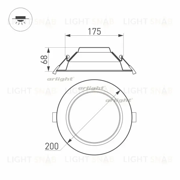 Светильник Downlight Arlight Cyclone 022521(1) 022521(1)