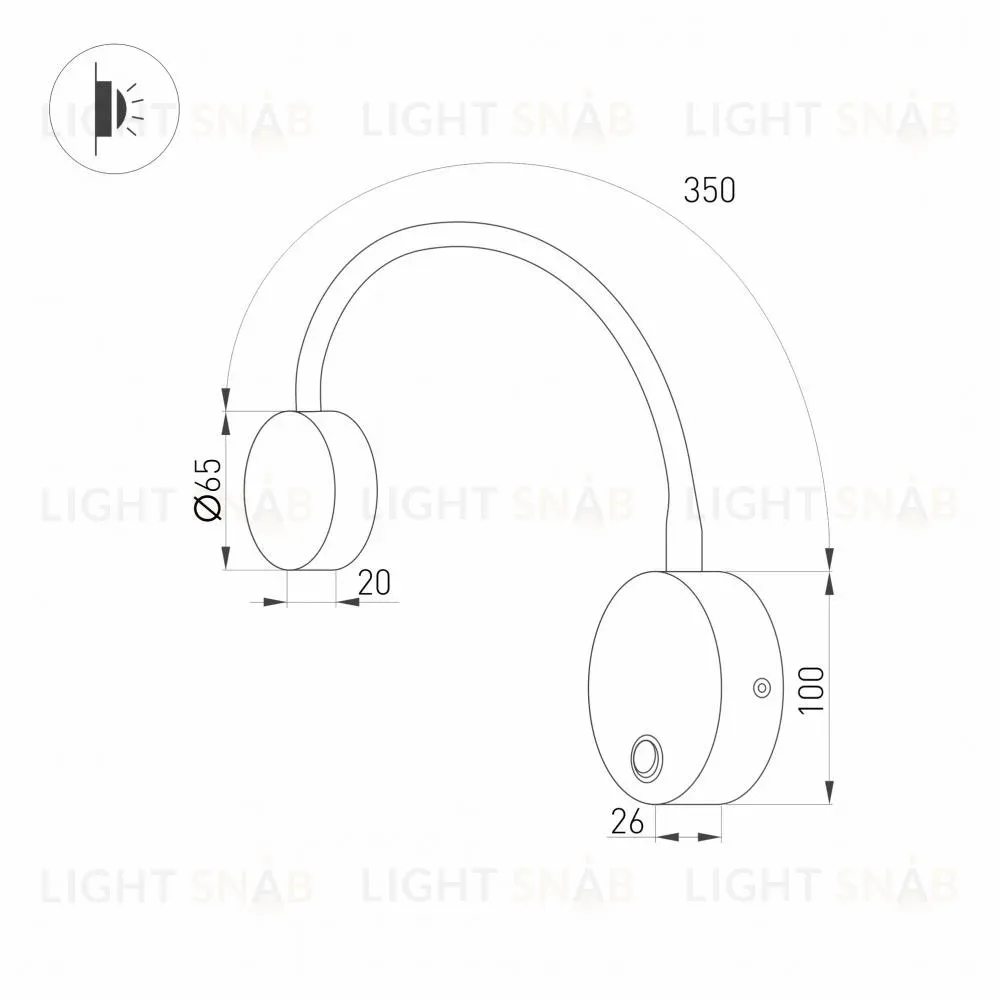 Бра Arlight SP-Son-R90-3W Warm3000 029628 029628