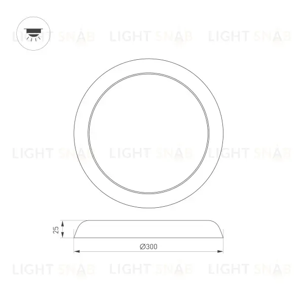 Накладной светодиодный светильник Arlight CL-FIOKK-R300-25W Day4000-MIX 034467 034467