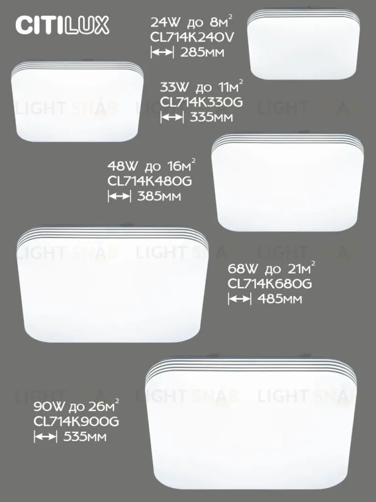 Потолочная светодиодная люстра Citilux Симпла CL714K680G CL714K680G