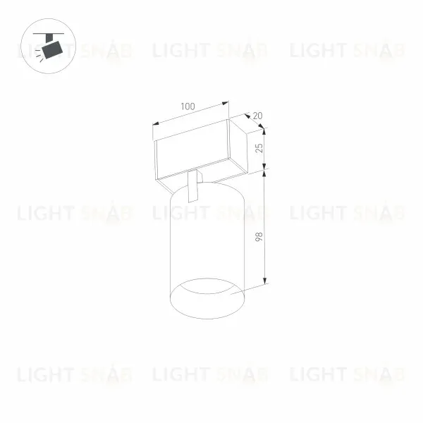 Трековый светодиодный светильник Arlight Mag-Spot-25-R90-9W Warm3000 033677 033677