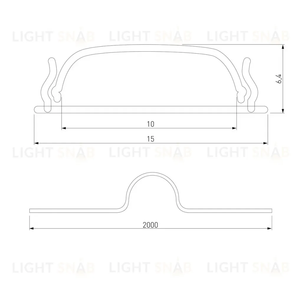 Гибкий алюминиевый профиль для светодиодной ленты Elektrostandard LL-2-ALP012 4690389170546 4690389170546