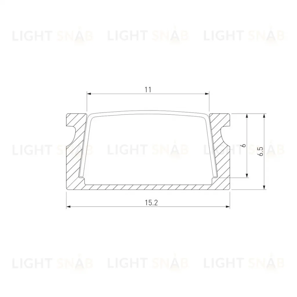 Накладной алюминиевый профиль для светодиодной ленты Elektrostandard LL-2-ALP006 4690389170447 4690389170447