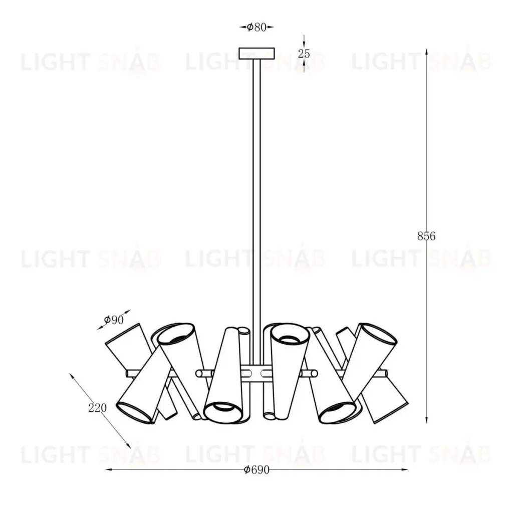 Подвесная люстра Maytoni Giro MOD095PL-14W MOD095PL-14W