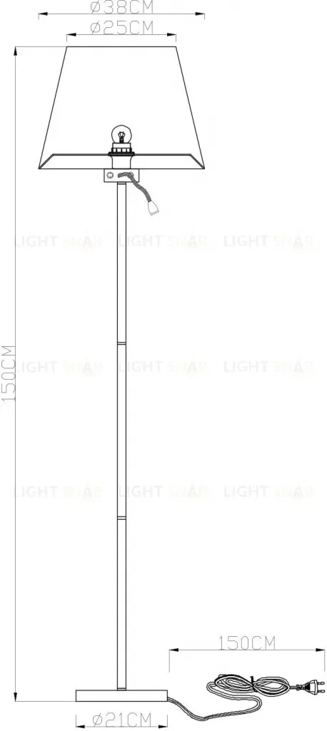 Торшер Arte Lamp Elba A2581PN-2CC A2581PN-2CC