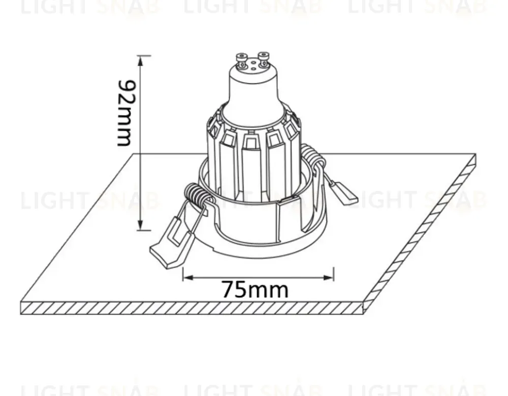 Встраиваемый светильник Crystal Lux CLT 004 CLT 004C1 WH CLT 004C1 WH