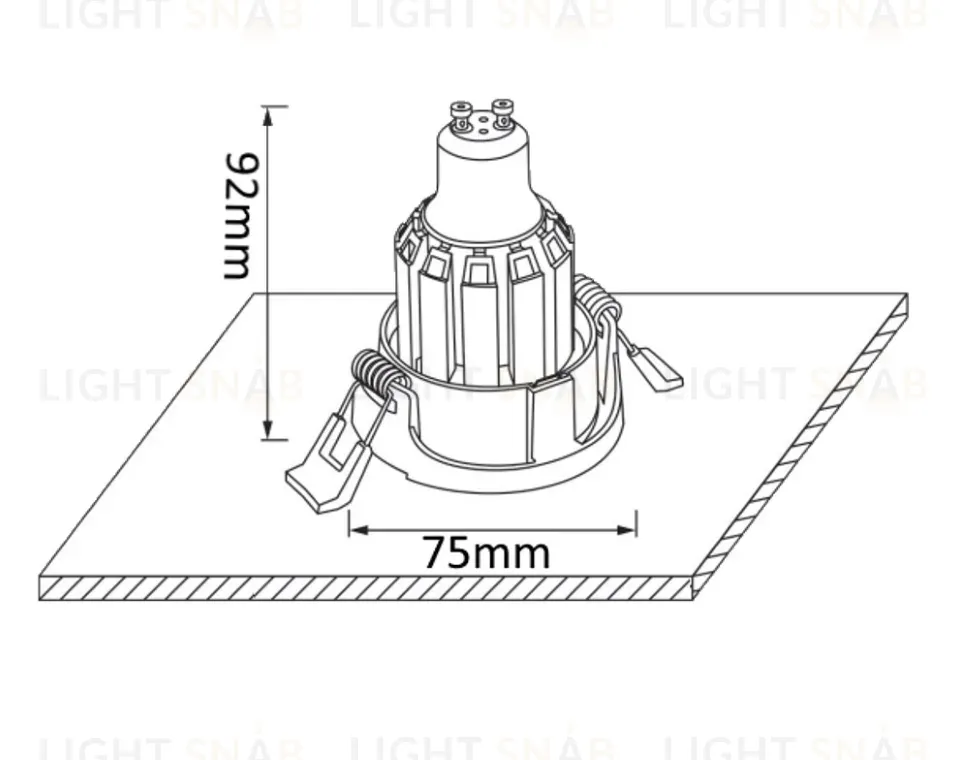 Встраиваемый светильник Crystal Lux CLT 003 CLT 003C1 WH CLT 003C1 WH