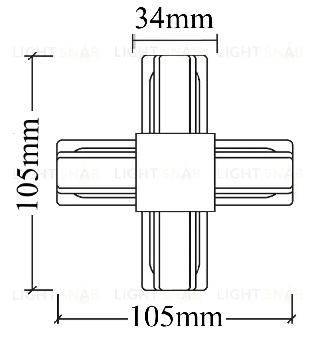 Соединитель X-образный (однофазный) Crystal Lux CLT 0.211 CLT 0.211 09 WH CLT 0.211 09 WH