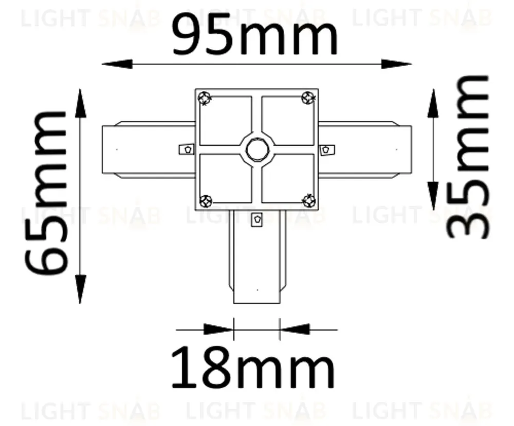 Соединитель T-образный (однофазный) Crystal Lux CLT 0.211 CLT 0.211 03 WH CLT 0.211 03 WH