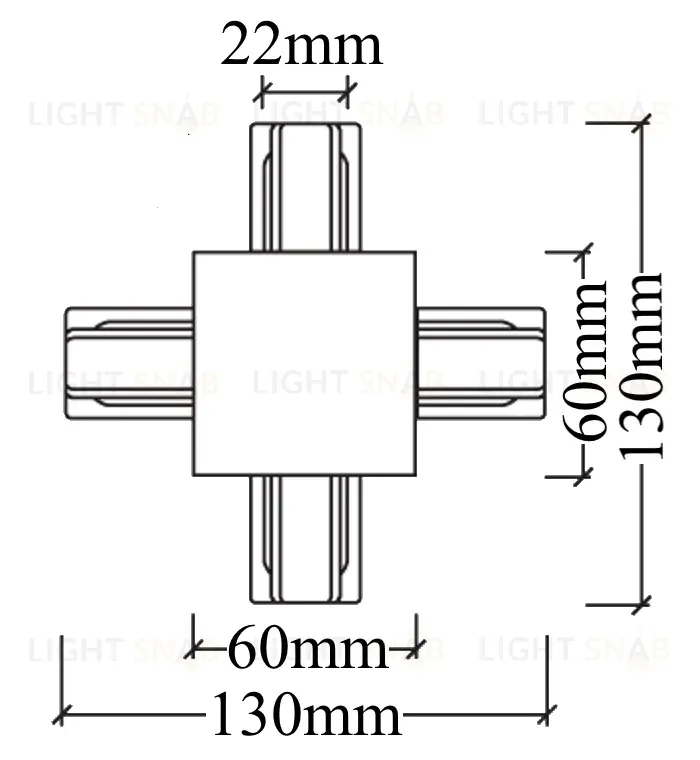Соединитель X-образный (однофазный) Crystal Lux CLT 0.2211 CLT 0.2211 04 BL CLT 0.2211 04 BL