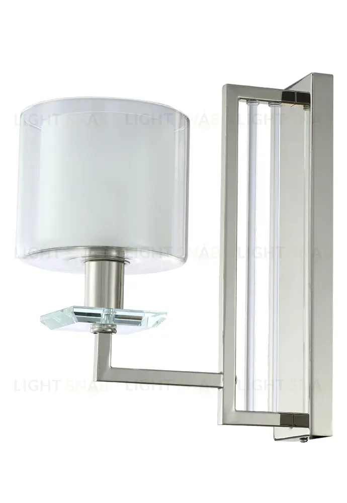 Бра Crystal Lux Nicolas NICOLAS AP1 NICKEL/WHITE NICOLAS AP1 NICKEL/WHITE