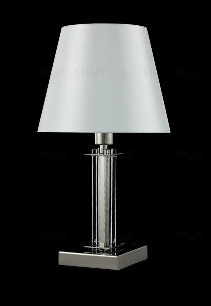 Настольная лампа Crystal Lux Nicolas NICOLAS LG1 NICKEL/WHITE NICOLAS LG1 NICKEL/WHITE