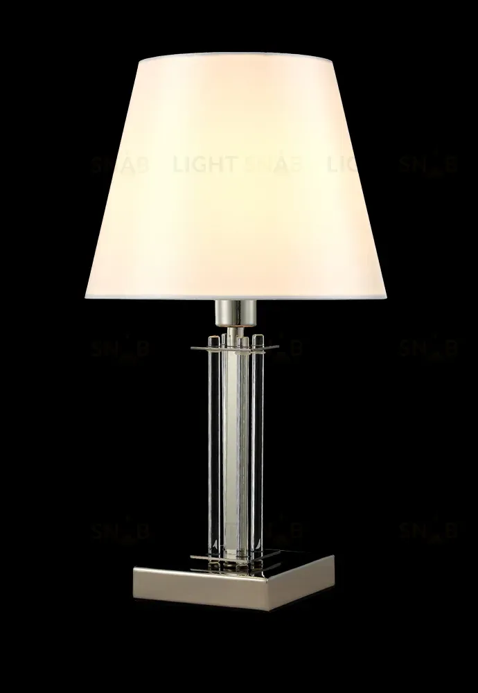 Настольная лампа Crystal Lux Nicolas NICOLAS LG1 NICKEL/WHITE NICOLAS LG1 NICKEL/WHITE