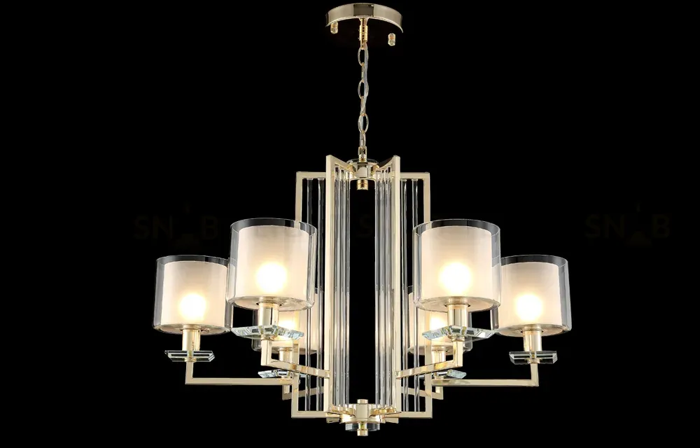 Подвесная люстра Crystal Lux Nicolas NICOLAS SP-PL6 GOLD/WHITE NICOLAS SP-PL6 GOLD/WHITE