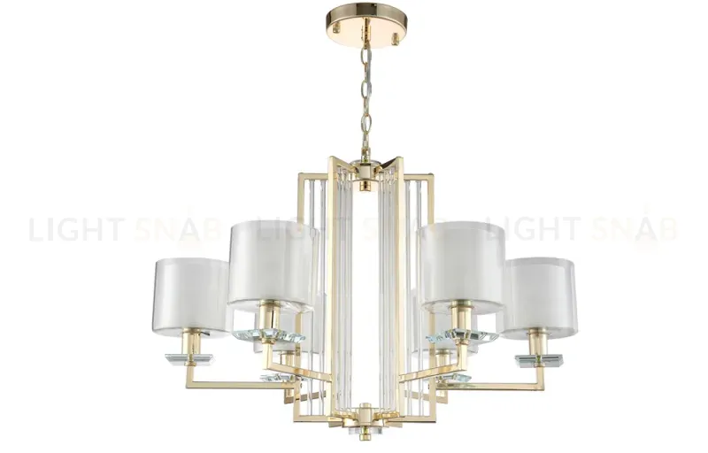 Подвесная люстра Crystal Lux Nicolas NICOLAS SP-PL6 GOLD/WHITE NICOLAS SP-PL6 GOLD/WHITE