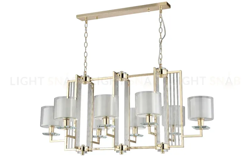 Подвесная люстра Crystal Lux Nicolas NICOLAS SP8 L1000 GOLD/WHITE NICOLAS SP8 L1000 GOLD/WHITE
