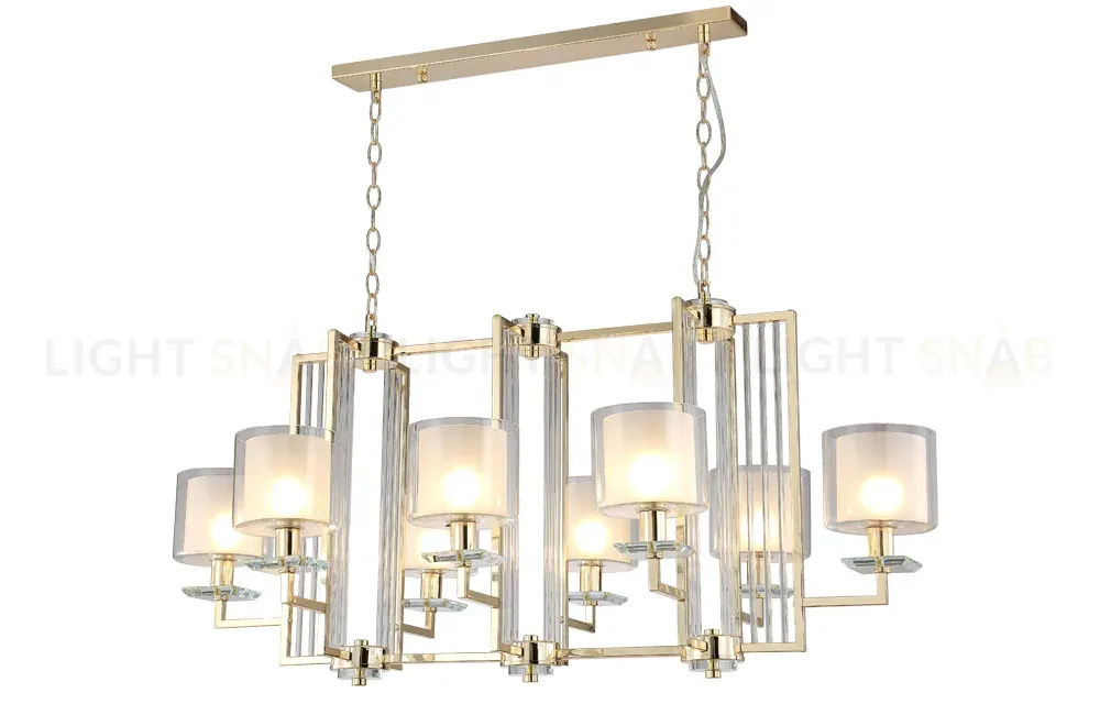 Подвесная люстра Crystal Lux Nicolas NICOLAS SP8 L1000 GOLD/WHITE NICOLAS SP8 L1000 GOLD/WHITE