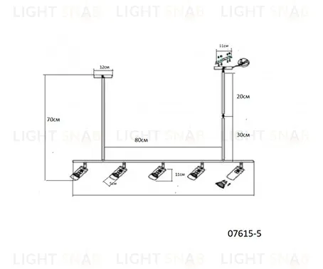 Люстра на штанге Kink Light Кайко 07615-5,19 07615-5,19