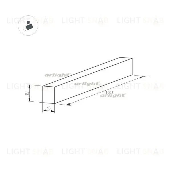 Шинопровод Arlight MAG-TRACK-4563 026906(1) 026906(1)