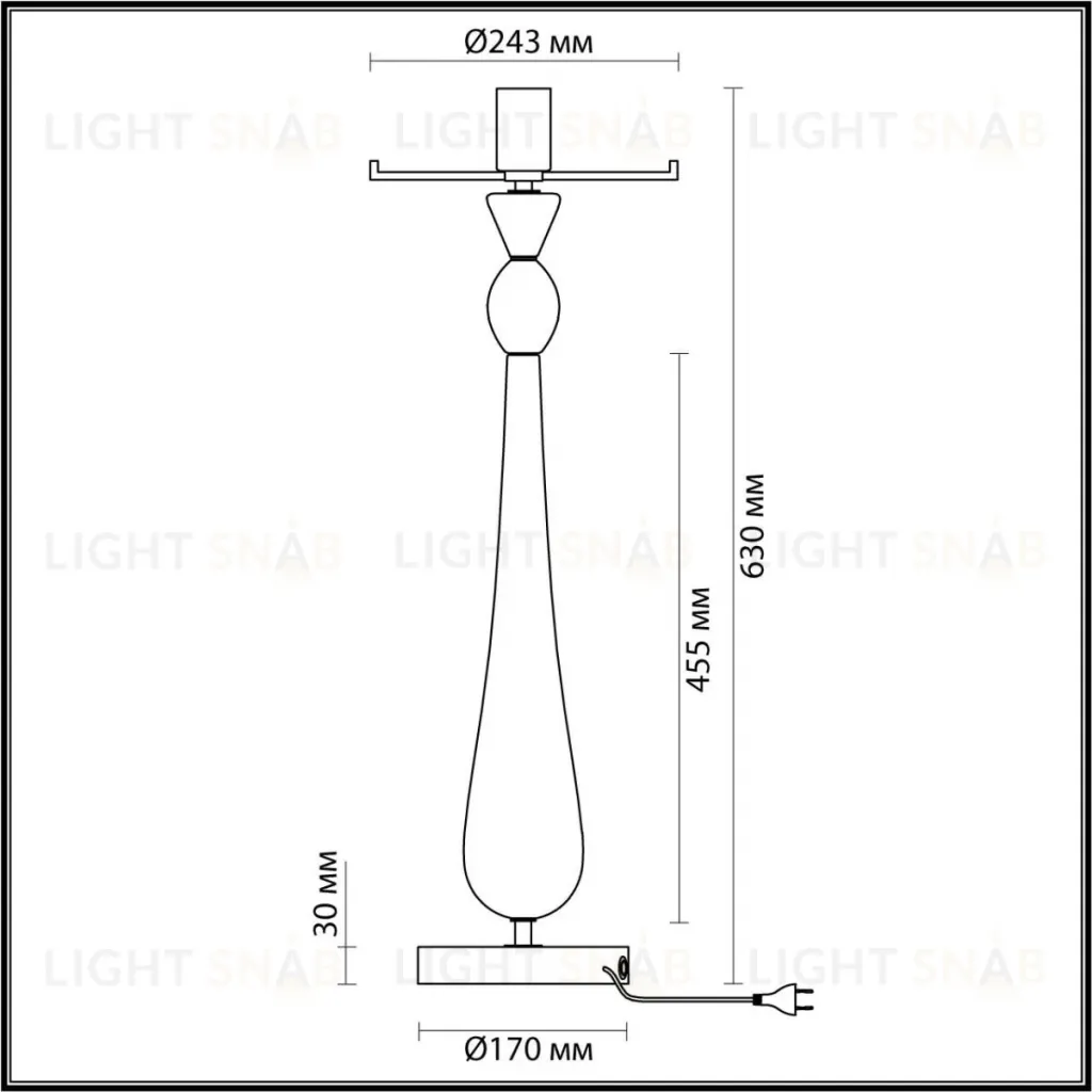 Основа для настольной лампы Odeon Light Tower 4868/1T 4868/1T