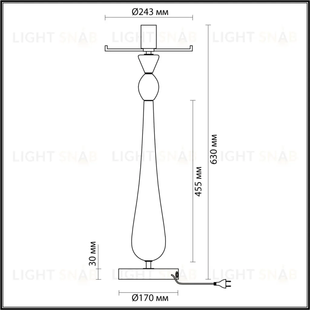 Основа для настольной лампы Odeon Light Tower 4889/1T 4889/1T