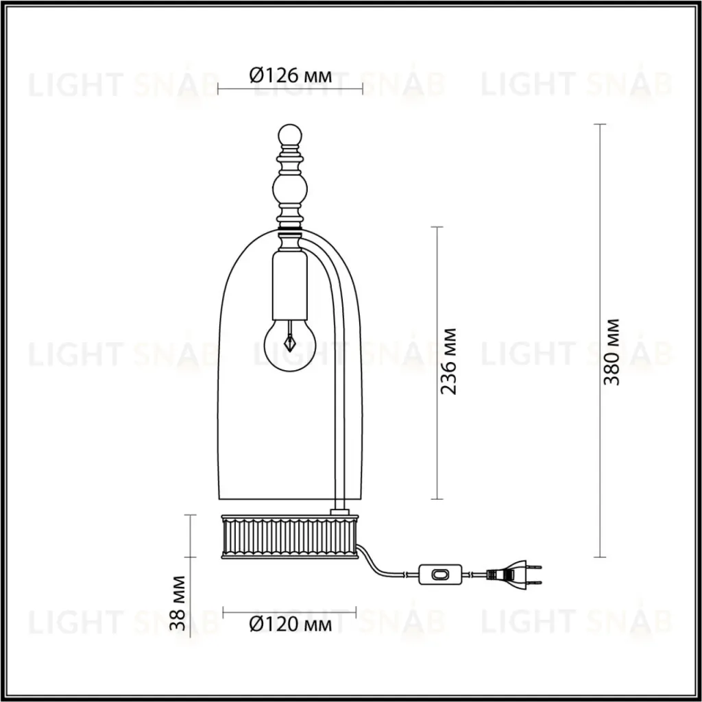 Настольная лампа Odeon Light Bell 4892/1T 4892/1T
